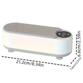 DailyTech Tek Tuşlu Ultrasonik Temizleme Cihazı Gözlük Takı Saat için Dijital Zaman Ayarlı Temizleyici thumbnail 7