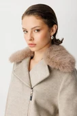 Ekol Yakası Kürklü Kruvaze Mont thumbnail 2