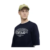 Jjmakoto Erkek Sweat Crew Neck Erkek Sweat 12278601 Print:Small Print/Antique White thumbnail 9