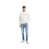 Jjmakoto Erkek Sweat Crew Neck Erkek Sweat 12278601 Print:Small Print/Antique White thumbnail 3