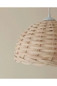 LAMPEGA Bej Rattan Bambu Avize ile şık ve doğal aydınlatma dekoru thumbnail 1
