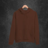 5'li Kışlık Unisex Kapşonlu Sweatshirt Seti (Siyah, Füme, Kahverengi, Camel, Krem) thumbnail 4