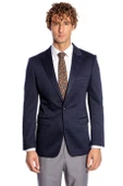 Lacivert Düz Slim Fit Erkek Ceket  - Wessi thumbnail 3