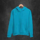 5'li Kışlık Unisex Kapşonlu Sweatshirt Seti (Pembe, Mavi, Turkuaz, Fıstık Yeşili, Lila) thumbnail 4