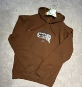 3 İplik Şardonlu Hoodie Sweatshirt - Don't Look Back Brown thumbnail 2