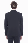 Kruvaze Slim Fit Erkek Siyah Ceket - Wessi thumbnail 3