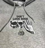 3 İplik Şardonlu Hoodie Sweatshirt - Don't Look Back Gray thumbnail 3