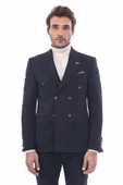 Kruvaze Slim Fit Erkek Siyah Ceket - Wessi thumbnail 1