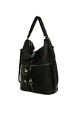 Bagmori Siyah Yumuşak Dokulu Elcik Detaylı Askılı ve Sırt Salaş Çanta thumbnail 2