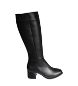 YAZKIŞ Kadın Siyah Cilt 36cm bilek Boyu 5cm Kalın Topuk Çizme thumbnail 3