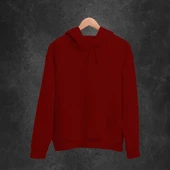 5'li Kışlık Unisex Kapşonlu Sweatshirt Seti (Bordo, Kırmızı, Turuncu, Sarı, Krem) thumbnail 6