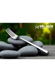 Gül Çelik 60 Parça 12 Kişilik Çatal Kaşık Seti Hasır Model 18/0 Kalite thumbnail 4