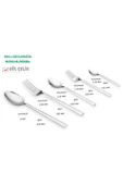 Gül Çelik Çatal Bıçak Kaşık Seti 36 Parça 6 Kişilik Bıçaklı Boncuk Model 18,0 Kalite (KUTULU-BIÇAK SADEDİR) thumbnail 2