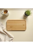 Gül Çelik Bambu Ahşap Kare Servis Sunum Tabağı Kahvaltılık Sunumluk thumbnail 1