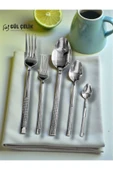 Gül Çelik 60 Parça 12 Kişilik Çatal Kaşık Seti Hasır Model 18/0 Kalite thumbnail 1