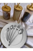 Gül Çelik 30 Parça 6 Kişilik Çatal Kaşık Seti Hasır Model Kutulu thumbnail 7