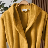 Altınbaşak Dolce Kapüşonlu Tekli Bornoz Amber/Hardal M/L Beden thumbnail 4