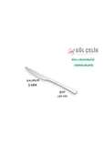 Gül Çelik Yemek Bıçağı 12 Parça 12 Kişilik 18/0 Kalite 3 MM Kalınlık thumbnail 3