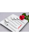 Gül Çelik 72 Parça 12 Kişilik Sade Çatal Bıçak Kaşık Seti 18/0 Kalite thumbnail 1