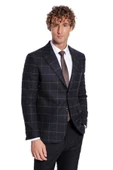 Kare Desen Yün Siyah Erkek Ceket - Wessi thumbnail 4