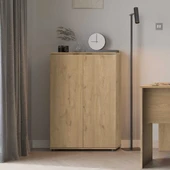 Rio 3 Raflı Kapaklı Kitaplık - Florida Meşe 72x109x34 cm thumbnail 1