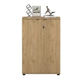 Rio 3 Raflı Kapaklı Kitaplık - Florida Meşe 72x109x34 cm thumbnail 4