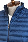 Çift Taraflı Kapitone Dik Yaka Mavi Erkek Kışlık Şişme Yelek - Wessi thumbnail 7