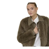 Kadın Kahve Onlyumi Life Faux Fur Jacket Otw Ceket 15356776 thumbnail 4