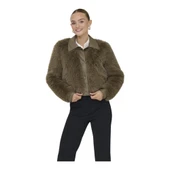 Kadın Kahve Onlyumi Life Faux Fur Jacket Otw Ceket 15356776 thumbnail 5
