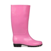 Kadın Pembe Uzun Yağmur Çizmesi, Su Geçirmez PVC, Kaymaz Taban, Günlük Outdoor Kullanım thumbnail 8