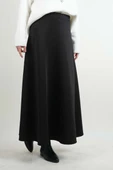 Tesettür Etek Mevlana Kloş Scuba Etek Siyah thumbnail 3