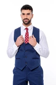 Desensiz Slim Fit Lacivert Erkek Takım Elbise - Wessi thumbnail 7