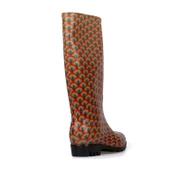 Kadın Oranj Uzun Yağmur Çizmesi, Su Geçirmez PVC, Kaymaz Taban, Günlük Outdoor Kullanım thumbnail 5