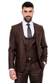 Desensiz Slim Fit Kahverengi Erkek Takım Elbise - Wessi thumbnail 5