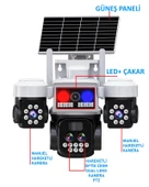 O-Kam 5051 9MP 10X Zoom 4 Lens 3 Ekran UltraHD 4G Solar Akıllı Güvenlik Kamerası thumbnail 2