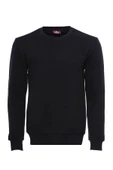 Siyah Desensiz Bisiklet Yaka Sweatshirt - Wessi thumbnail 1