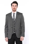 Kendinden Desenli Slim Fit Füme Erkek Ceket - Wessi thumbnail 5