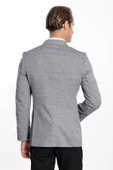 Sivri Yaka Slim Fit Füme Erkek Ceket - Wessi thumbnail 10