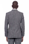 Çizgili Ceket Pantolon Gri Erkek Takım Elbise - Wessi thumbnail 7