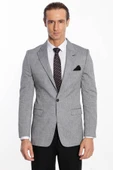 Sivri Yaka Slim Fit Füme Erkek Ceket - Wessi thumbnail 8