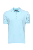 Polo Yaka Düz Açık Mavi T-shirt | Wessi thumbnail 1
