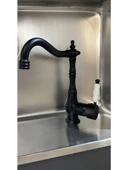 Fuma Collection Siyah Lüks Lavabo Rustik Musluk Lavabo Bataryası thumbnail 1