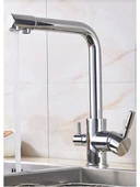 Fuma Collection Krom Lüx 3 Yollu Arıtma Çıkışlı Aç Kapa Mutfak Eviye Musluk Bataryası thumbnail 2