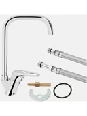 Fuma Collection Krom Kare Boru Mix Mutfak Lavabo Musluk Bataryası thumbnail 1