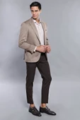 Penye Bej Slim Fit Ceket | Wessi thumbnail 5