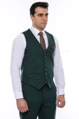 Yeşil Desensiz 8 Düğmeli Erkek Yelek - Wessi thumbnail 5