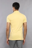 Polo Yaka Düz Sarı T-shirt | Wessi thumbnail 5