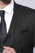 Düz Füme Slim Fit Ceket Yelek Set | Wessi thumbnail 2