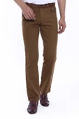 Süet Cep Kapaklı Desensiz Pamuk Kahverengi Erkek Pantolon - Wessi thumbnail 1