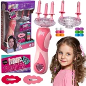 Pilli Otomatik Saç Örgü Makinesi Kız Çocuk Kuaför Oyuncak Seti thumbnail 1